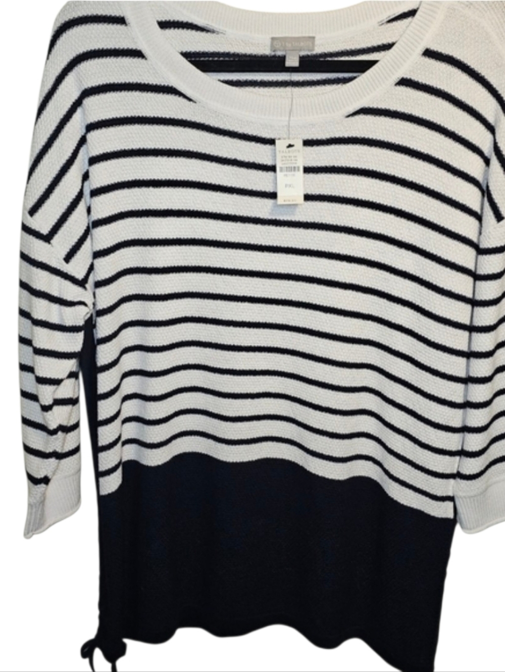 Talbots sz. Pxlarge blue/white sweater nwt
